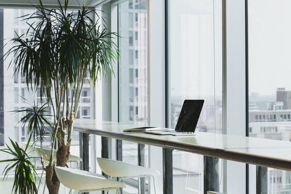 laptop on table